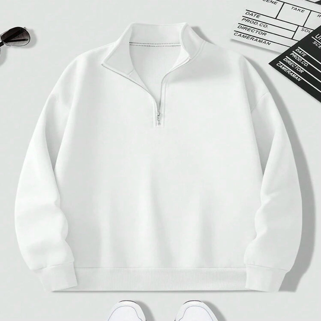 Classico White Quarter Zip