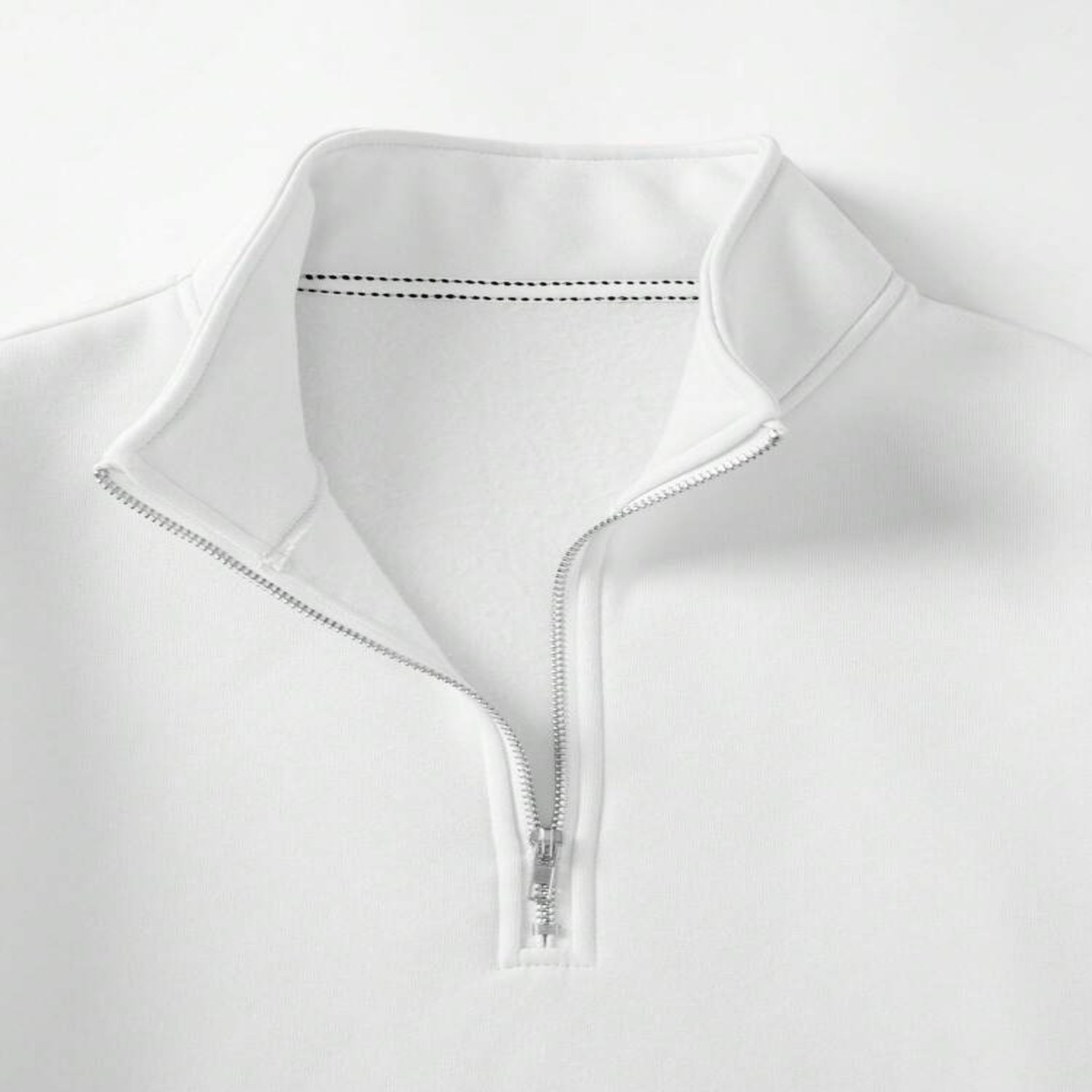 Classico White Quarter Zip